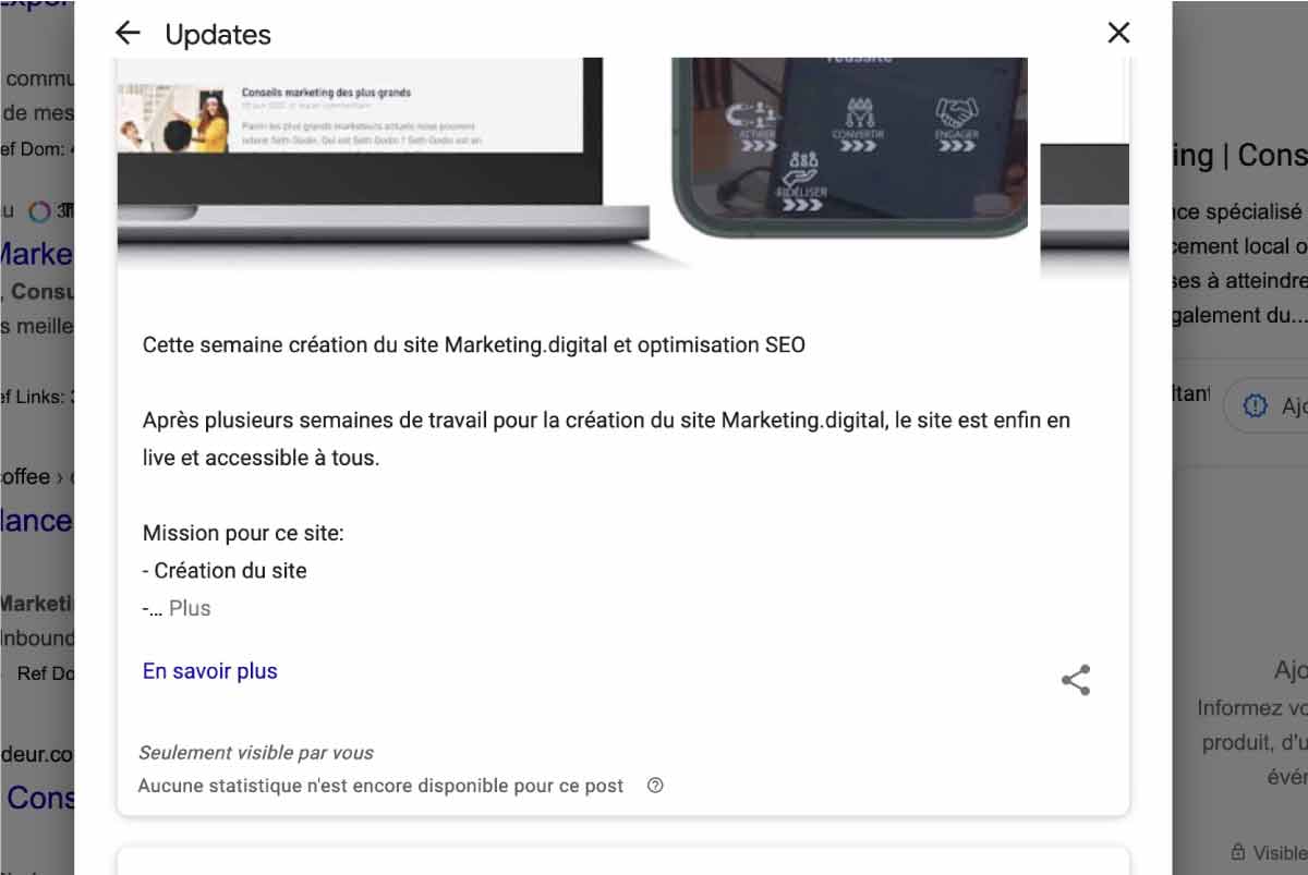 partager post google business