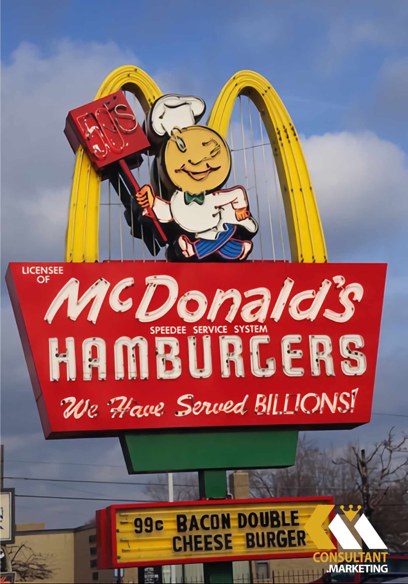 Premier restaurant McDonald's avec la mascotte Speedee